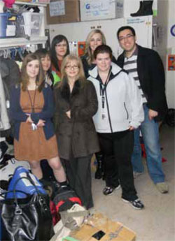 Front (L to R): Emily Keating, Roxy Kienzle and Nikkie Nelson. Back (L to R): Danielle Dugan, Darla Blyan and Drs. Natalie Logie and Chris Fung