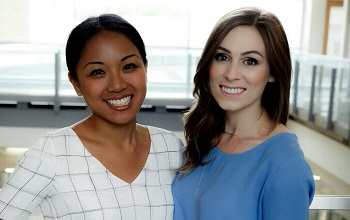 Dr. Roxanne Pinson (l) and third-year medical student Andrée Vincent (r) at the Starlight Performance Camp. (Photo: Trevor Mah)